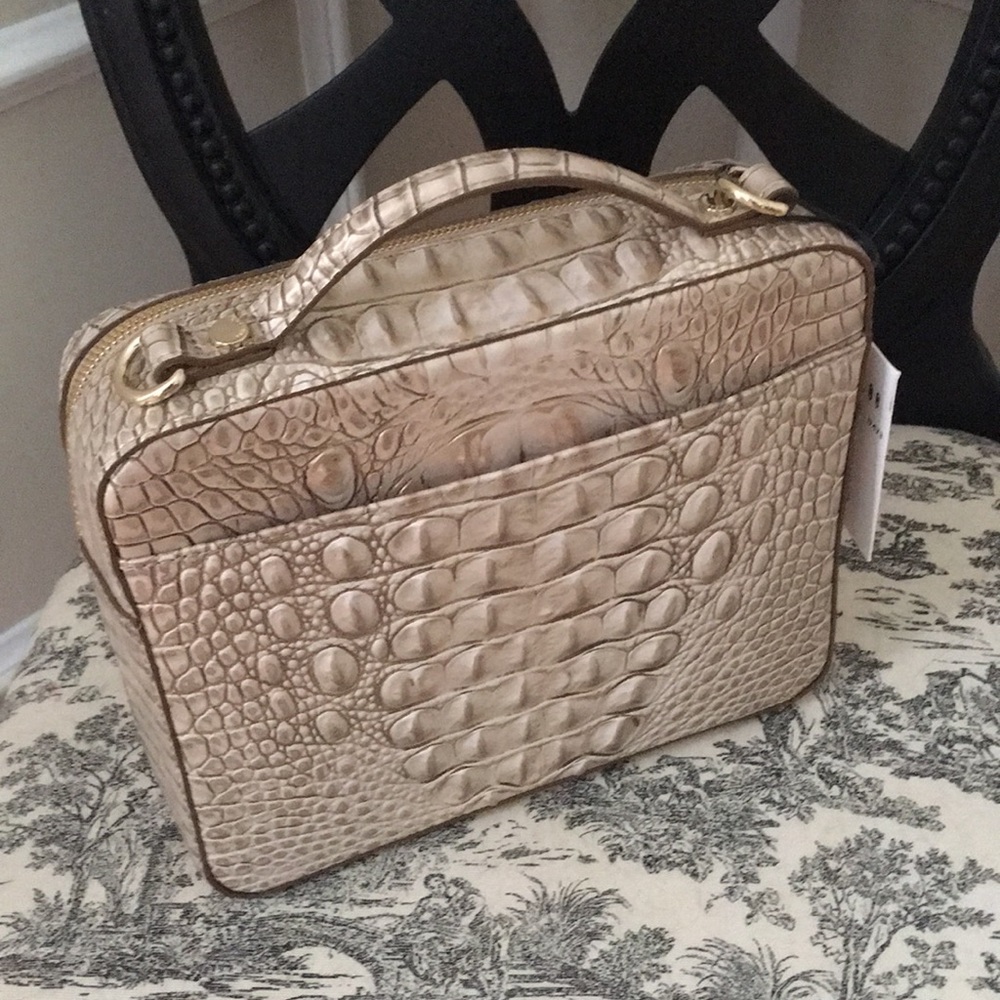 Brahmin Evie Sugar Cane Leather bag AND Credit Card Wallet. NWT - Picture 5 of 8